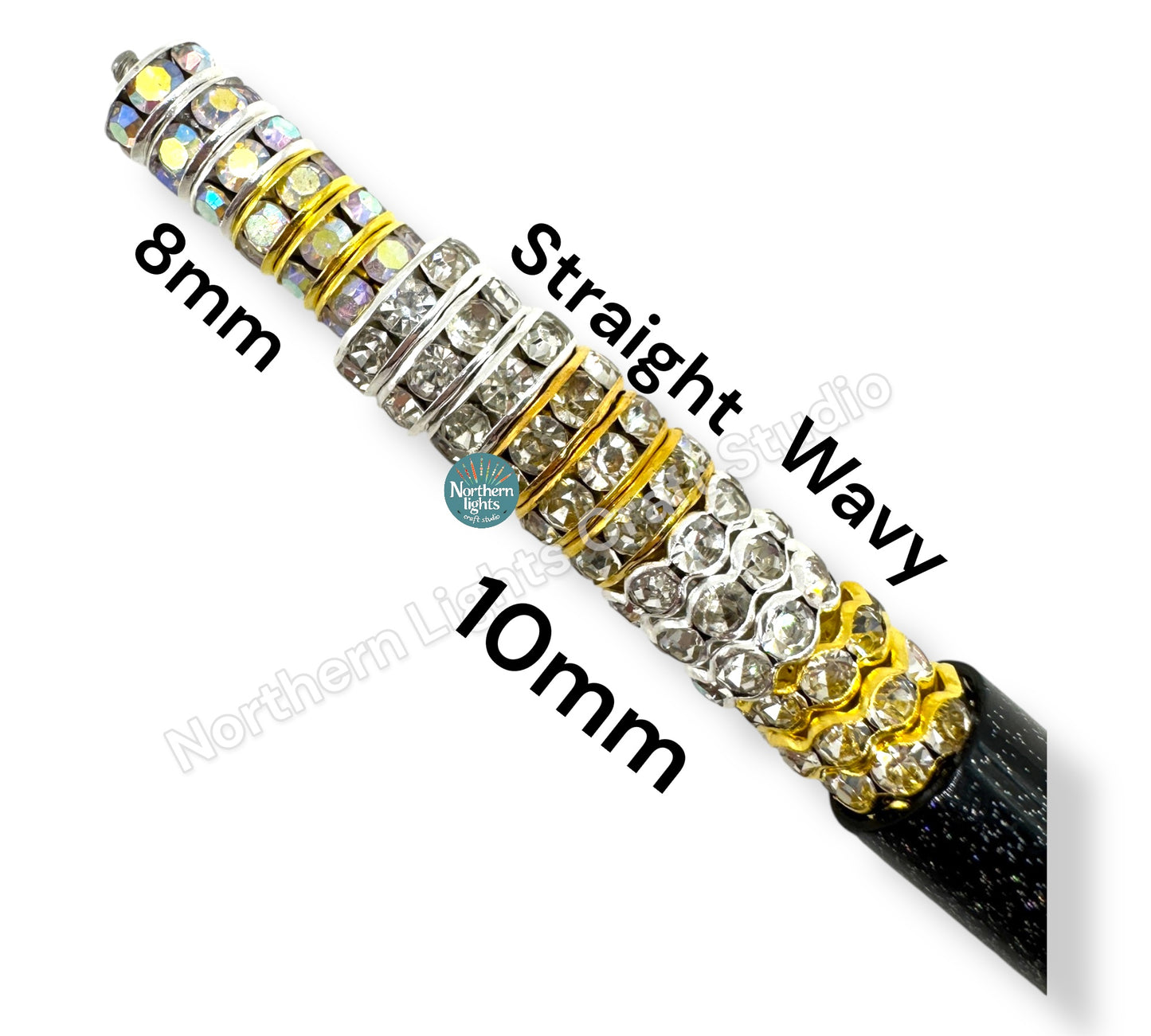 Metal Rhinestone Spacers 8, 10, or 12mm - 30 pcs.