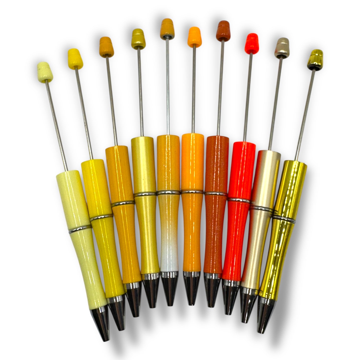 Plastic Beadable Pens Variety or Solid Colors - 10 pc. packs