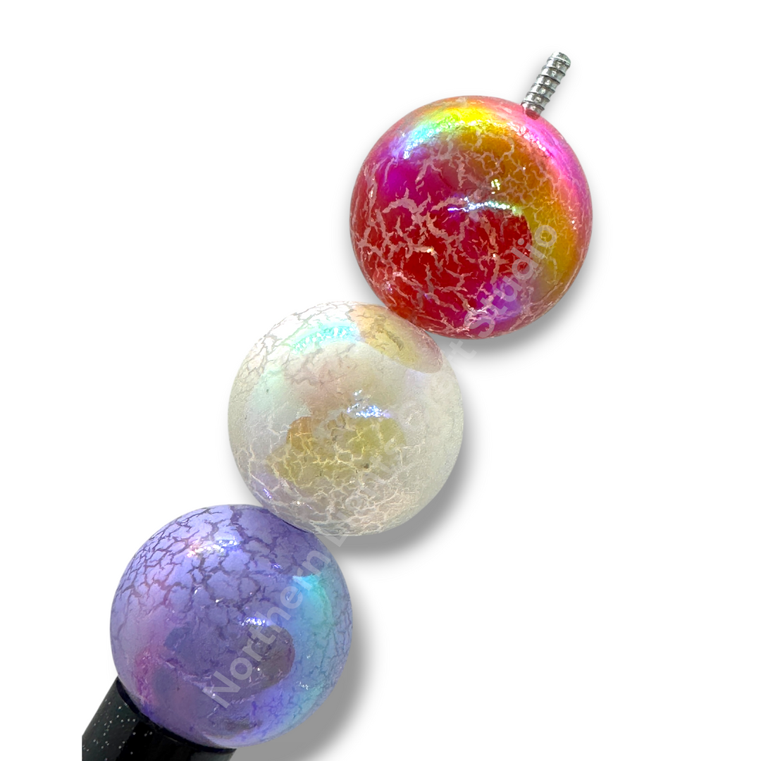 Crackle UV 20mm Acrylic Bead Mix - 10pc.