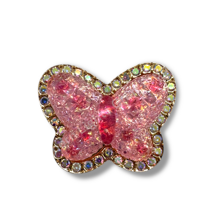Metal Alloy Jelly Glitter Butterfly - 1pc.