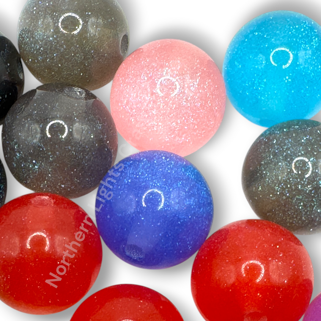 Starlight 16mm Glitter Bead Mix- 20pc.