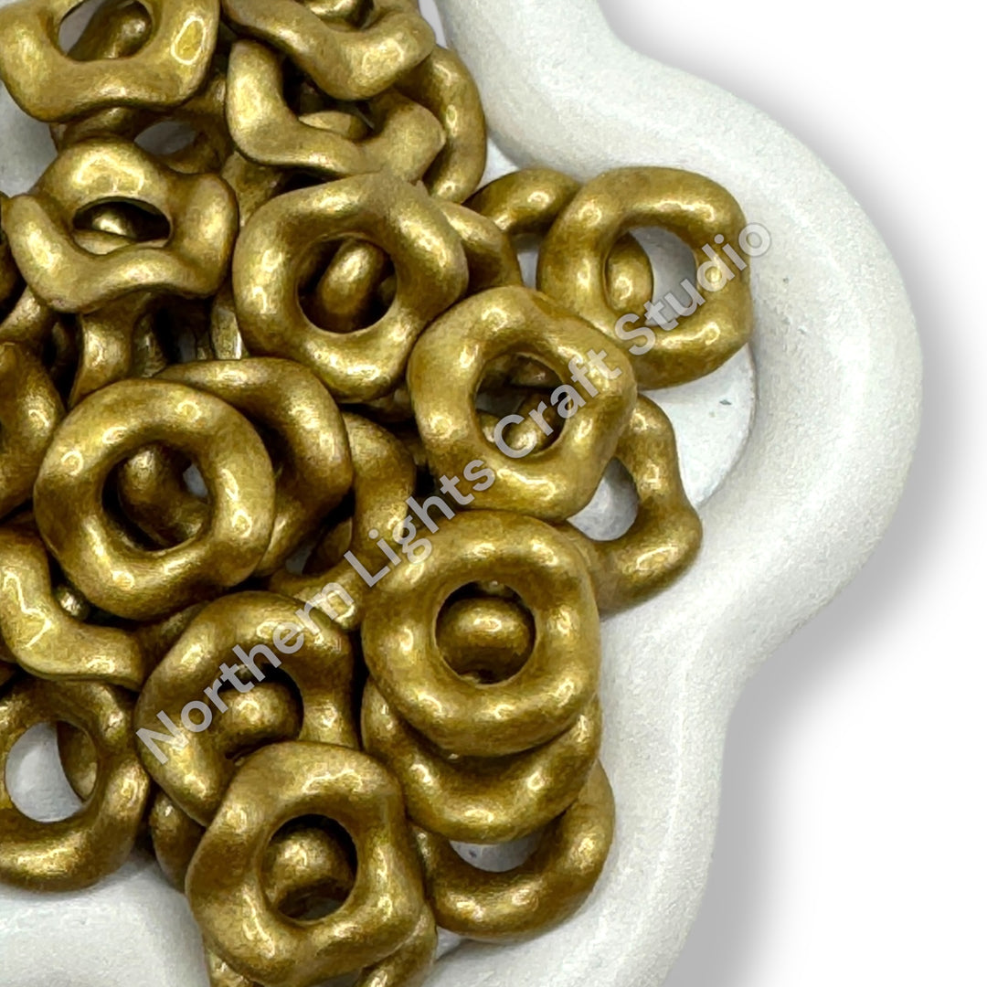 Gold Pearl Finish Wavy Spacer 16mm - 50 pcs.