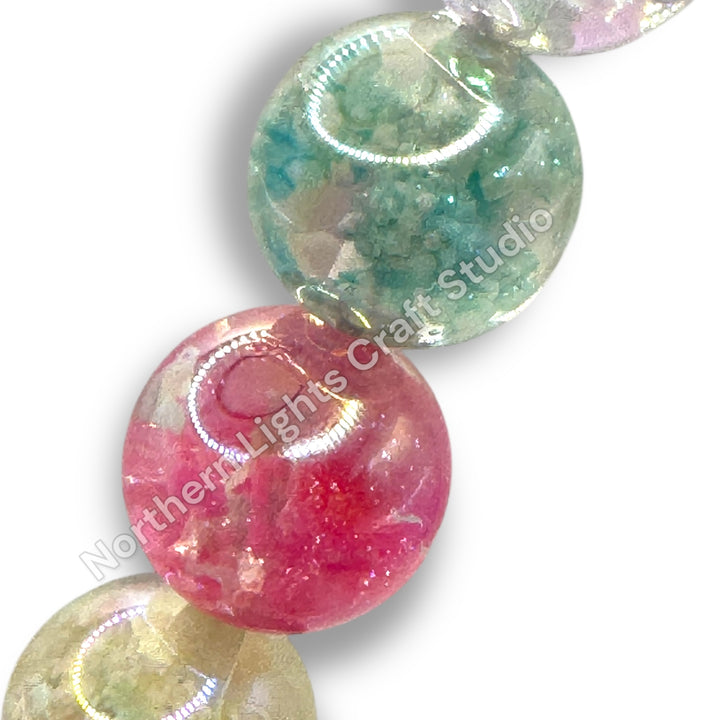 Glitter Cloud UV Coated Premium Resin Luminous 16mm Beads