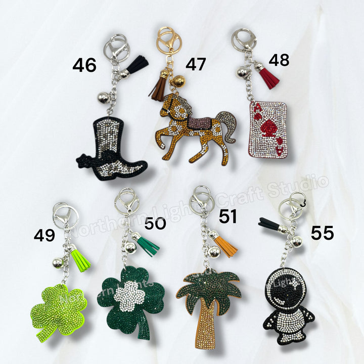 Rhinestone Purse Charm Keychains for DIY