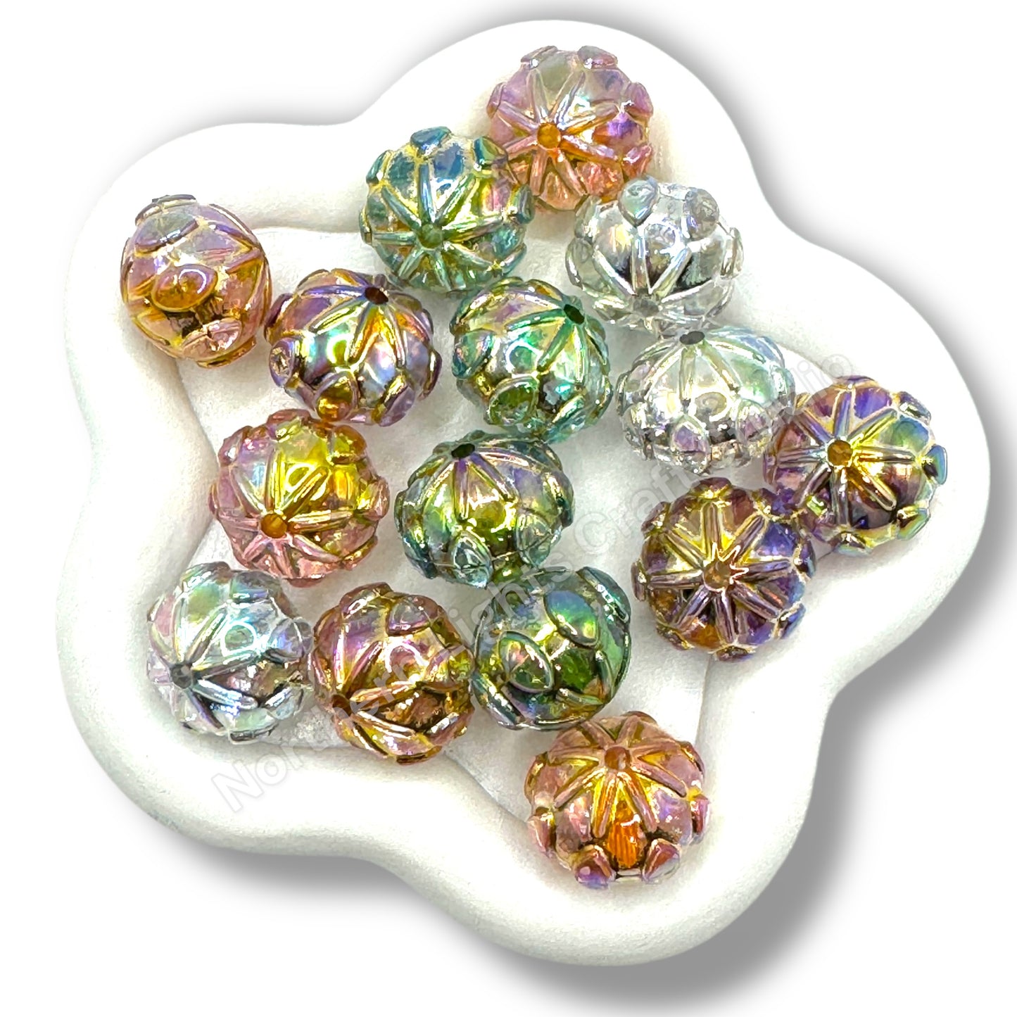 Lantern UV Bead Mix - 17-18mm - 10pc.