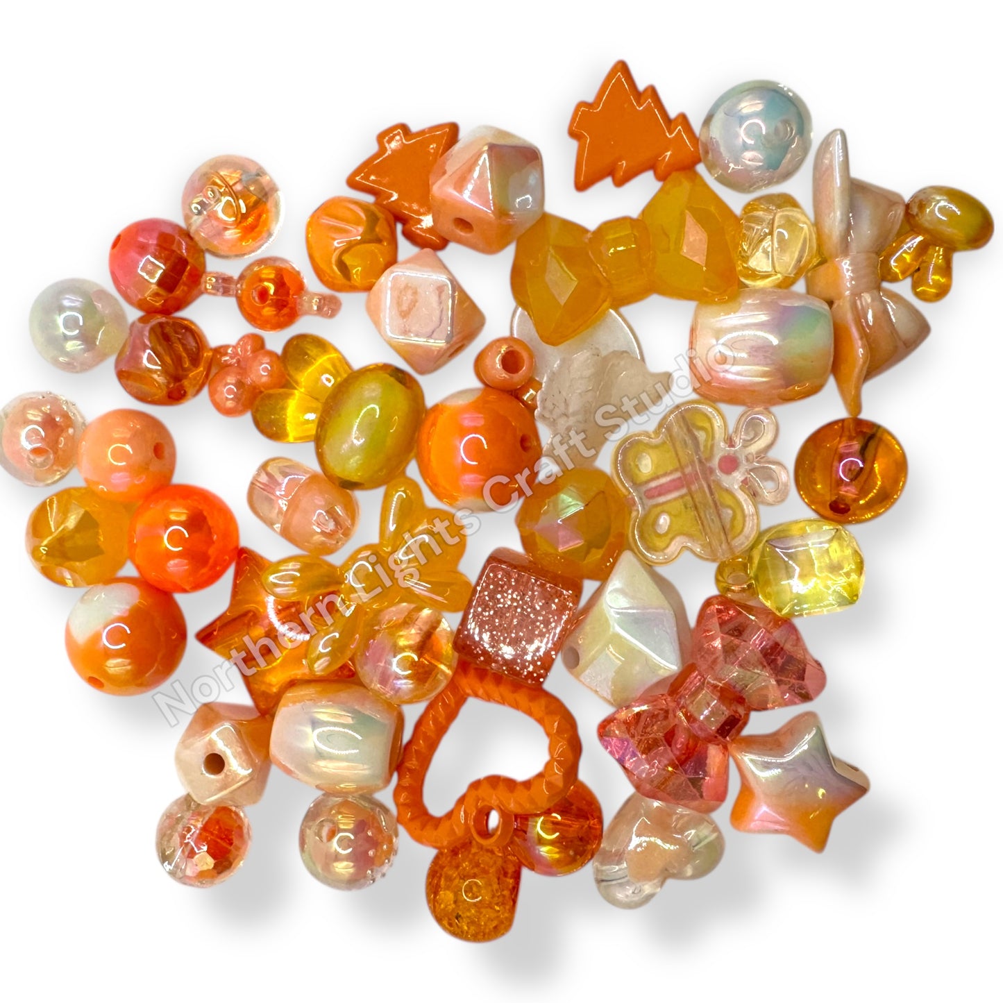 Color Bead and Charm Mixes - 125g. - Perfect for Keychains!