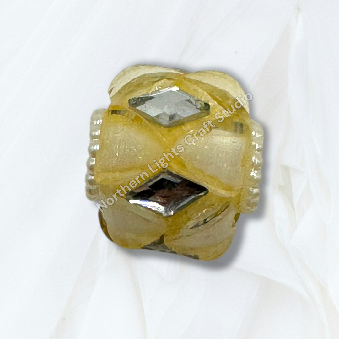 Fancy Silver Diamond Accent Heart Bead Mix - 10pc. Mix