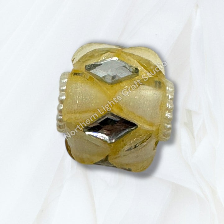 Fancy Silver Diamond Accent Heart Bead Mix - 10pc. Mix
