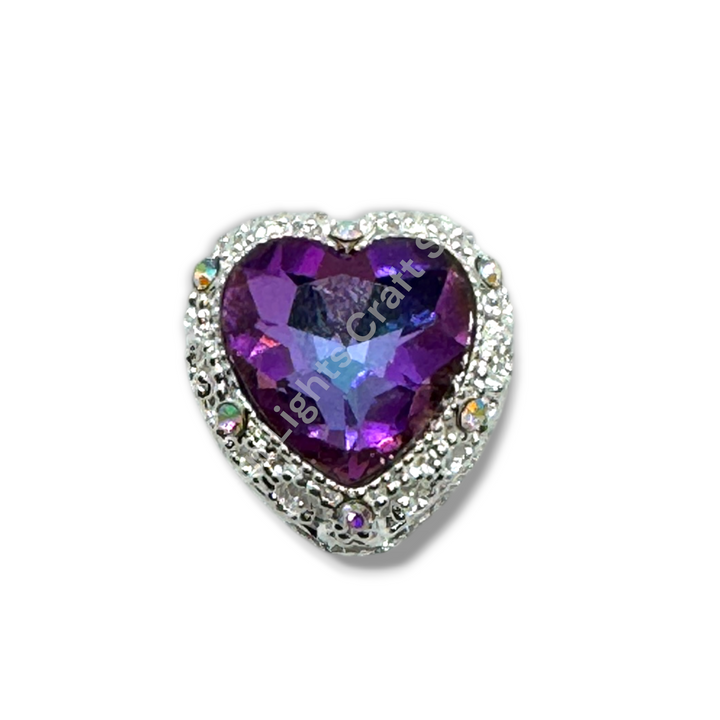 Metal Alloy Heart Bead