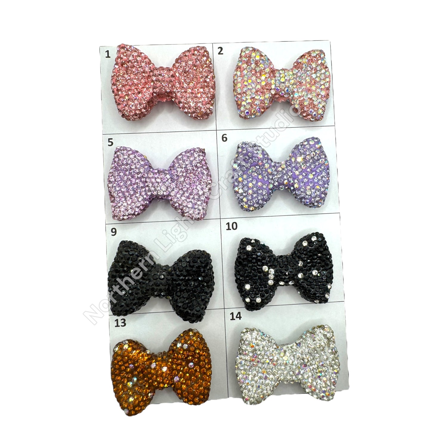 Rhinestone Bows - Large Size