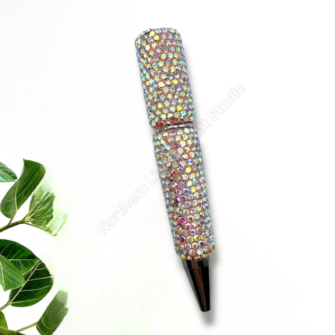 Shiny AB Colorful Rhinestone Beadable Pens - 1pc.
