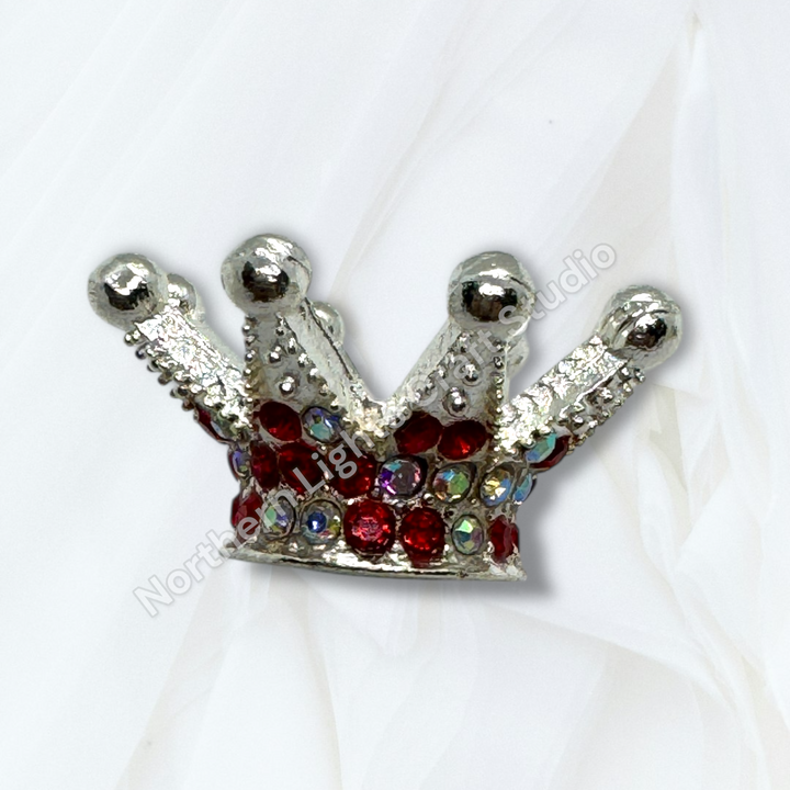 Large Metal Alloy AB/Colorful Crown Beads - 5pc. - You choose color