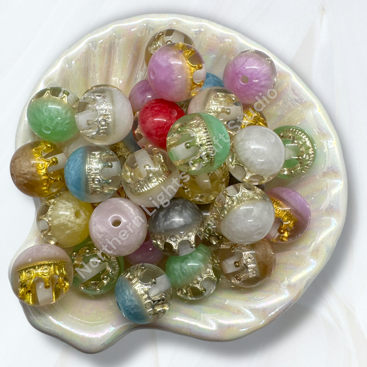 Crown Galaxy Luminous Luxury 16mm Beads -20 Pieces