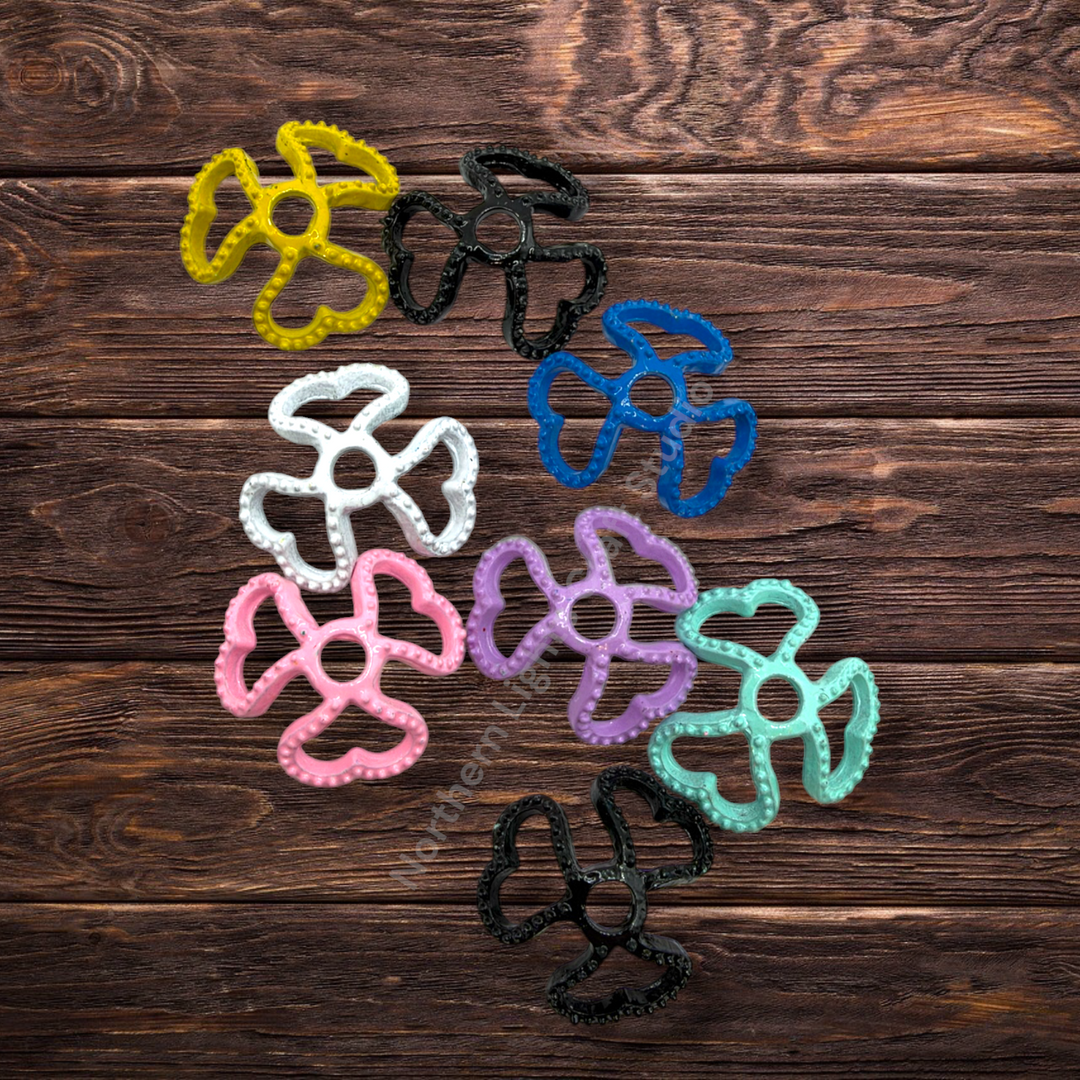 Heart Trio Metal Alloy 16mm Bead Cap  - 20pc.