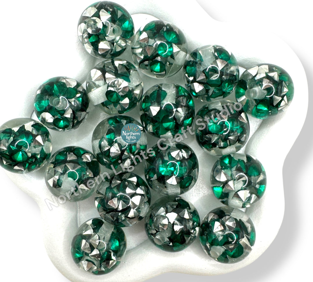 Diamond Chip 16mm Resin Beads - Bling Beads 20pc.