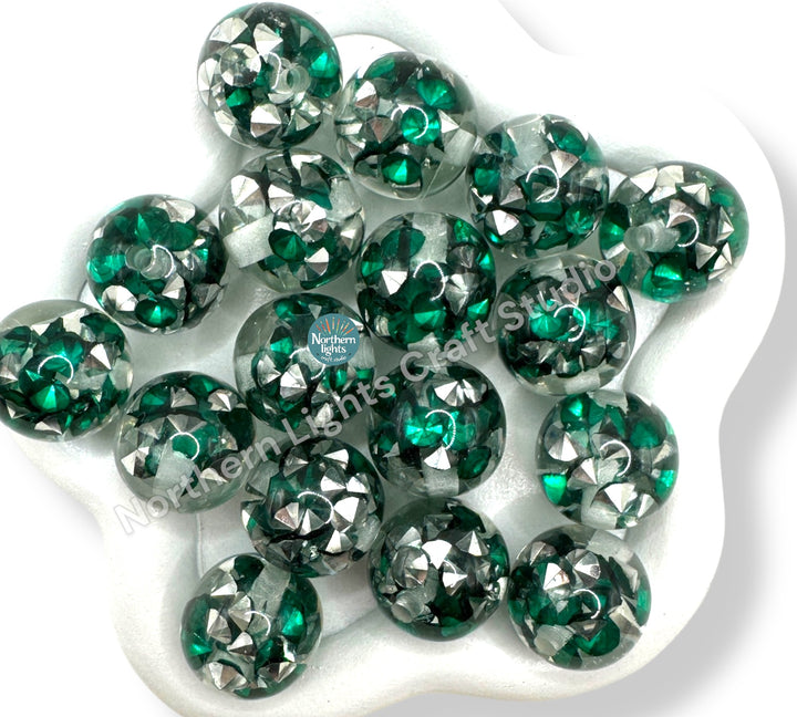 Diamond Chip 16mm Resin Beads - Bling Beads 20pc.