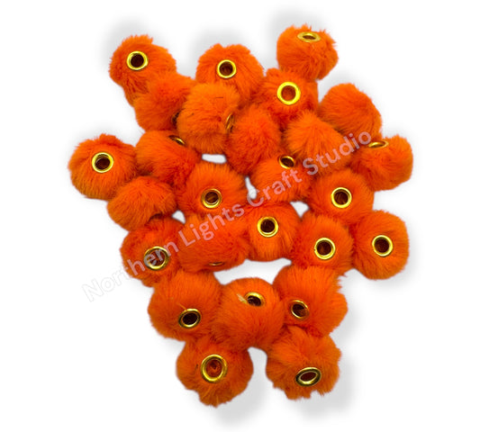Orange Fuzzy Spacer 30 pc. - 20mm