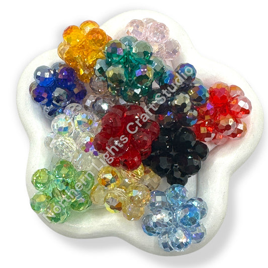Crystal Knotted Water Drop Bead Mix 20mm - 10pc.