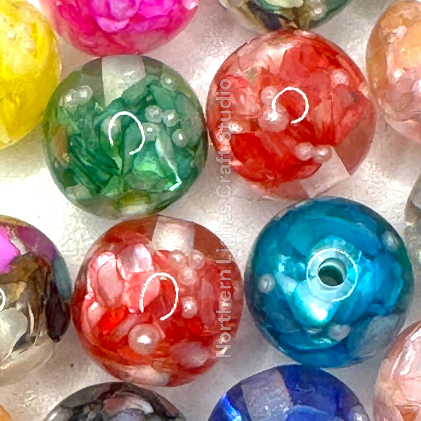 Premium Shell and Pearl 16mm Beads - 15pc.
