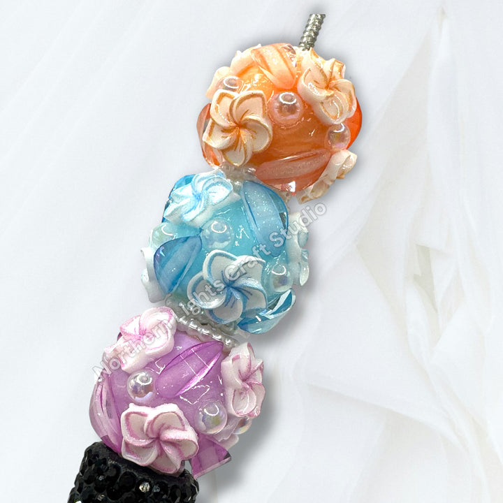 Fancy Sakura Flower 20mm Charm Bead - 5pc.