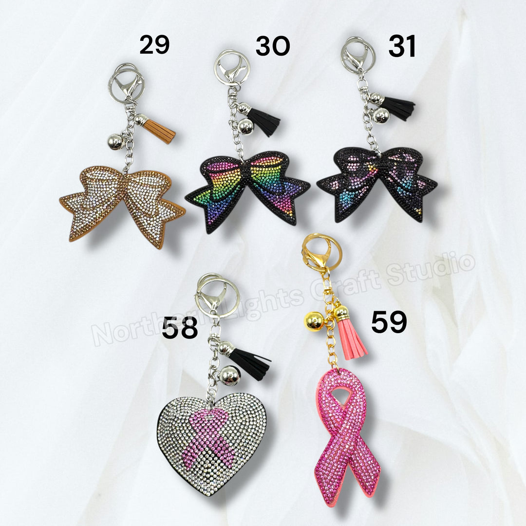 Rhinestone Purse Charm Keychains for DIY