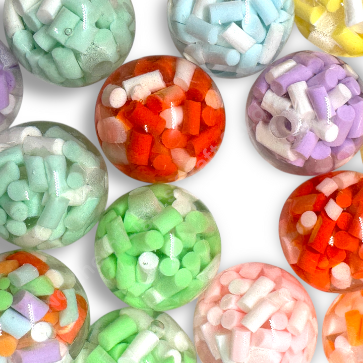 Luminous Sprinkle Confetti 16mm Luxury Resin Bead Mix - 10 pc.
