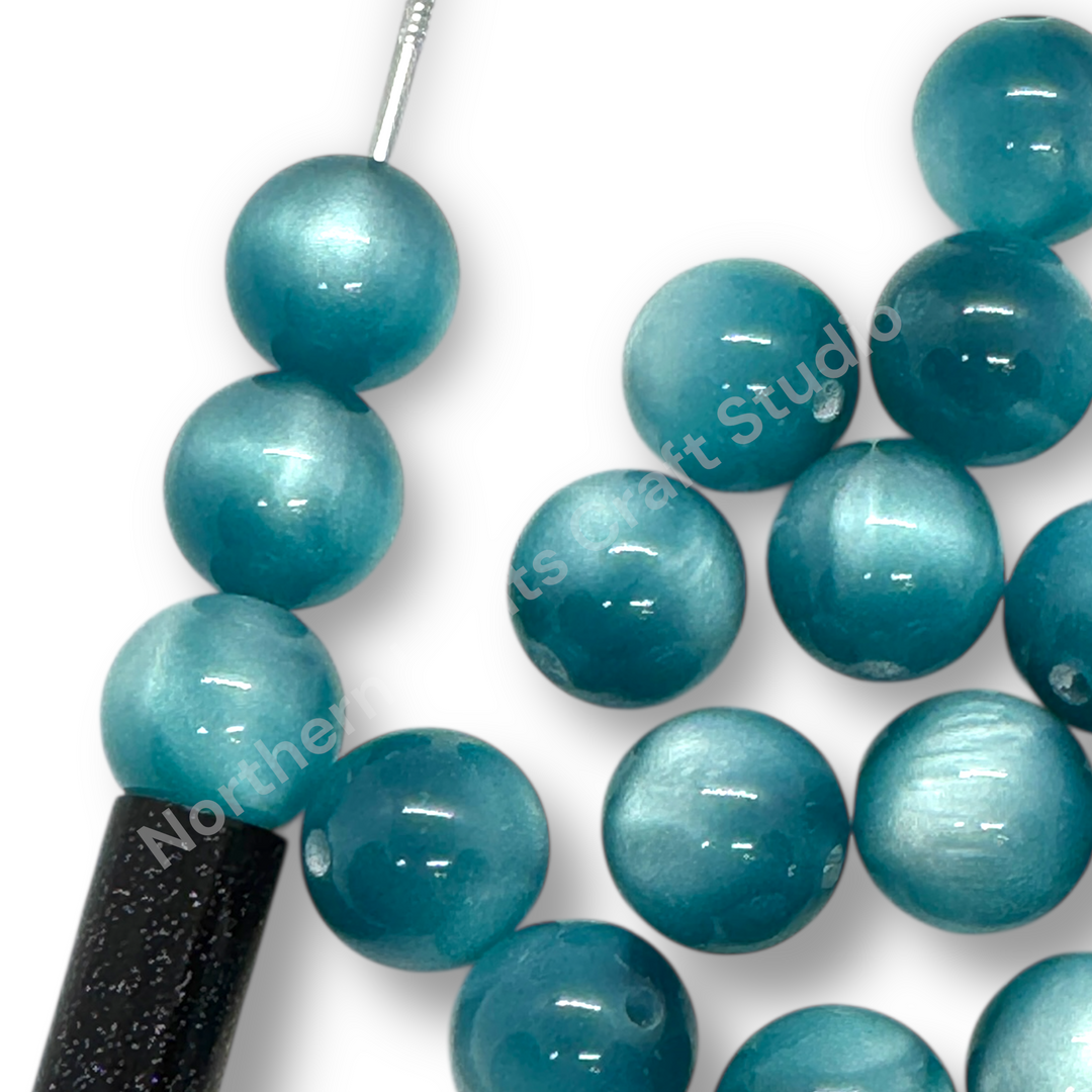Cat Eye 16mm Acrylic Bead - 9 Colors Available - 20pc.