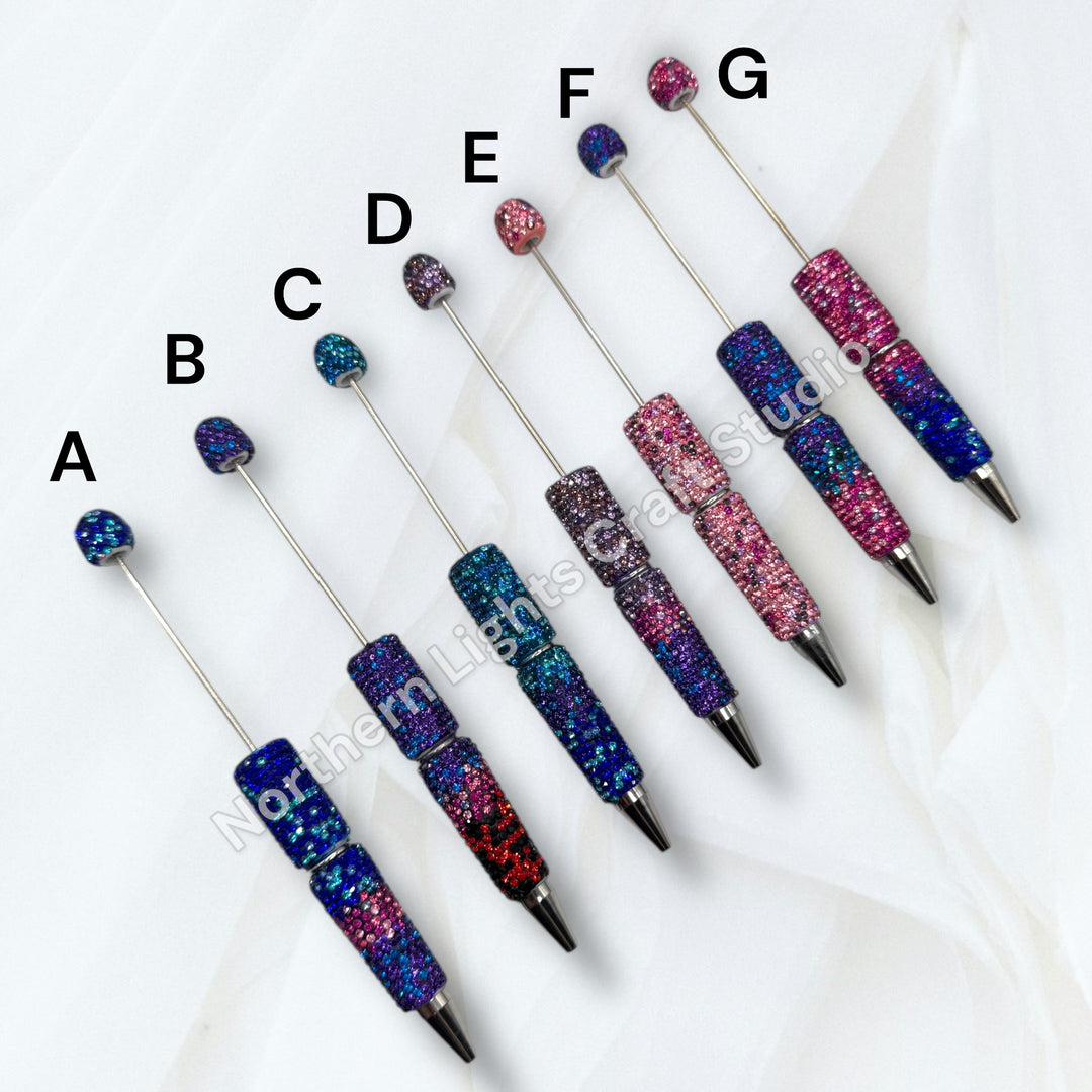 Aurora Borealis Rhinestone Beadable Pen Blank Collection