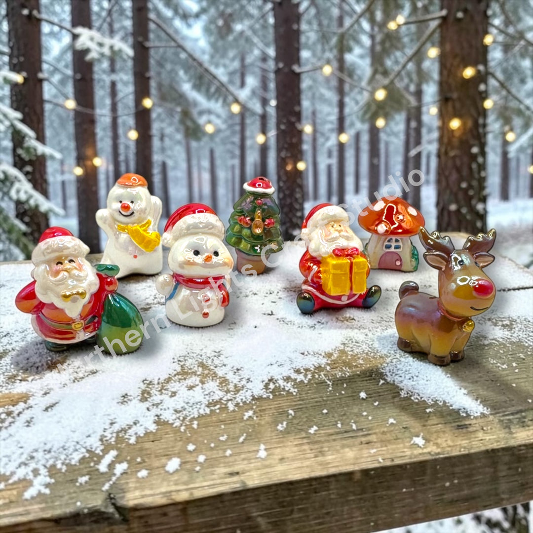 Christmas UV Figure Beads -5pc. Mix