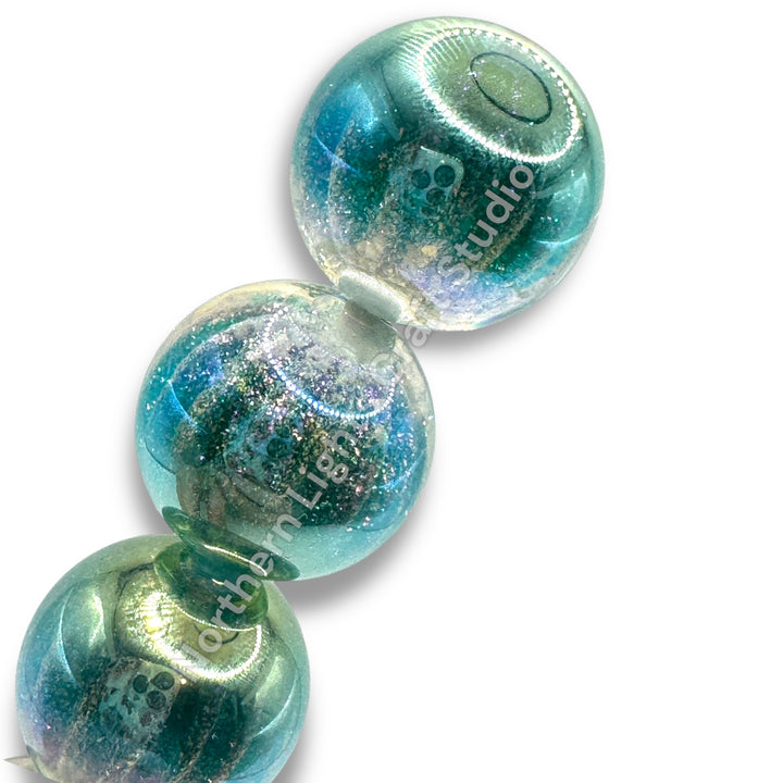 Starburst Premium Glitter Luminous 16mm Beads -10pc.