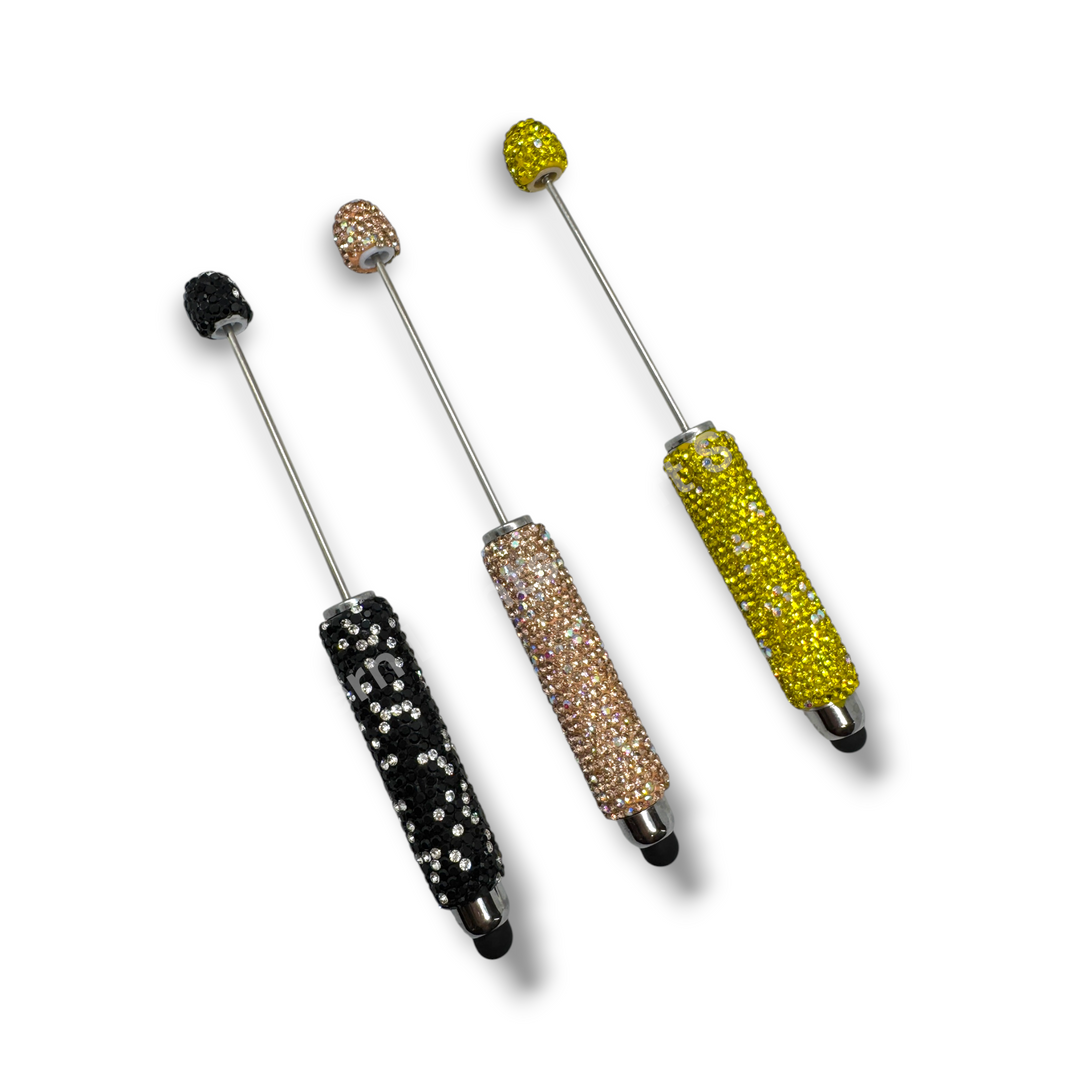 Beadable Rhinestone Stylus Pen - Solid or AB Multi-1pc.