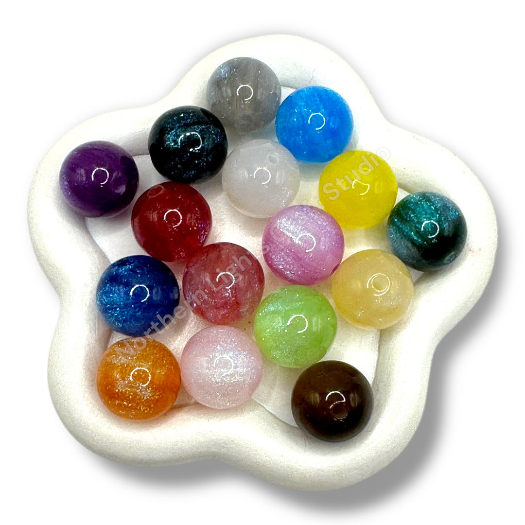 Glitter Galaxy Bead 16mm - 20pc.