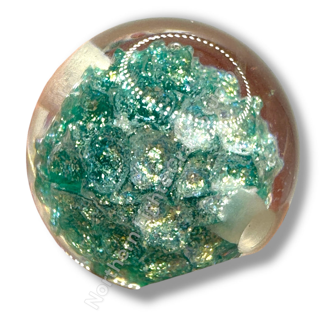 Glitter Honeycomb Luminous Premium Resin 16mm Beads -20pc.