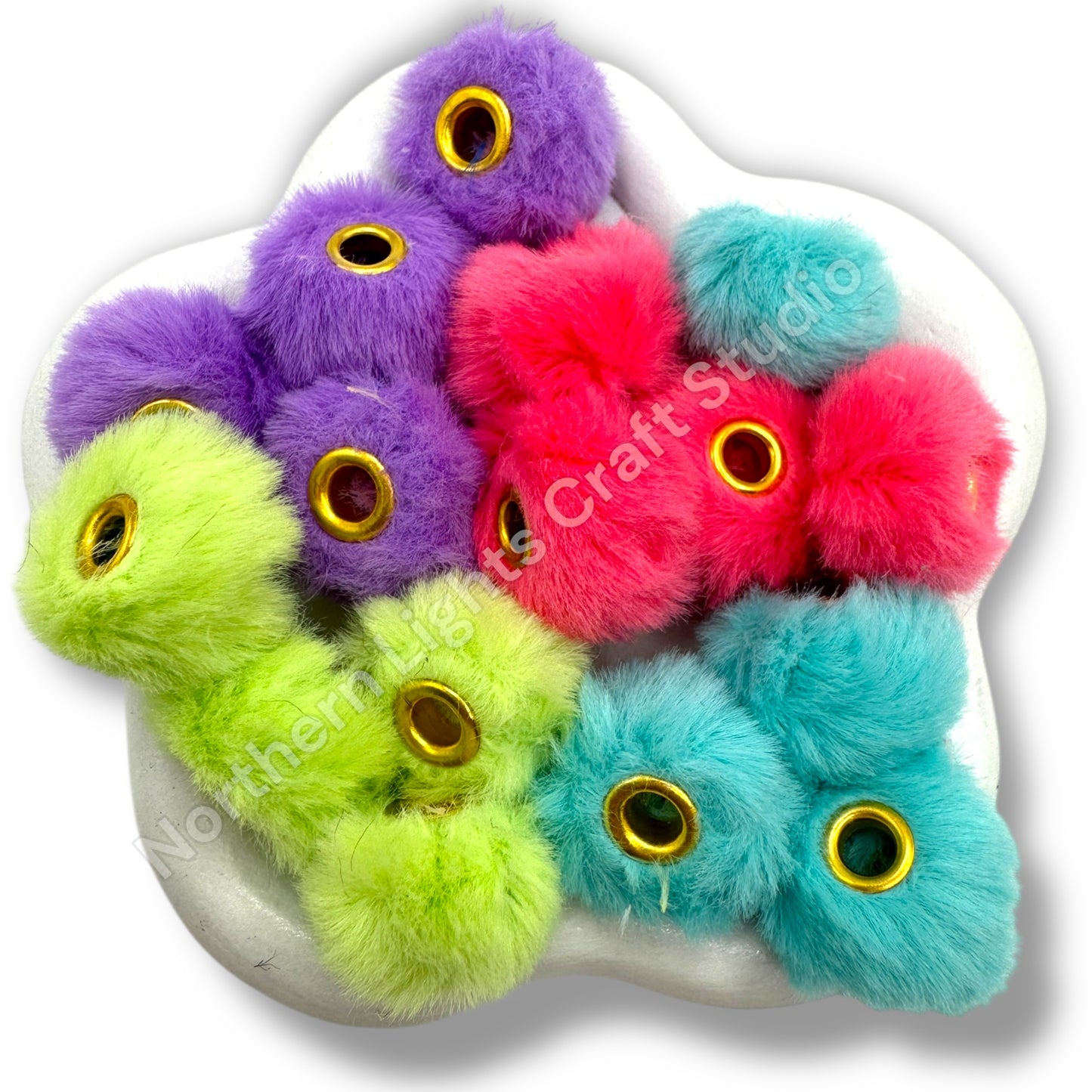 Summer Theme Colorful Fuzzy Spacer Mix - 20 pc.