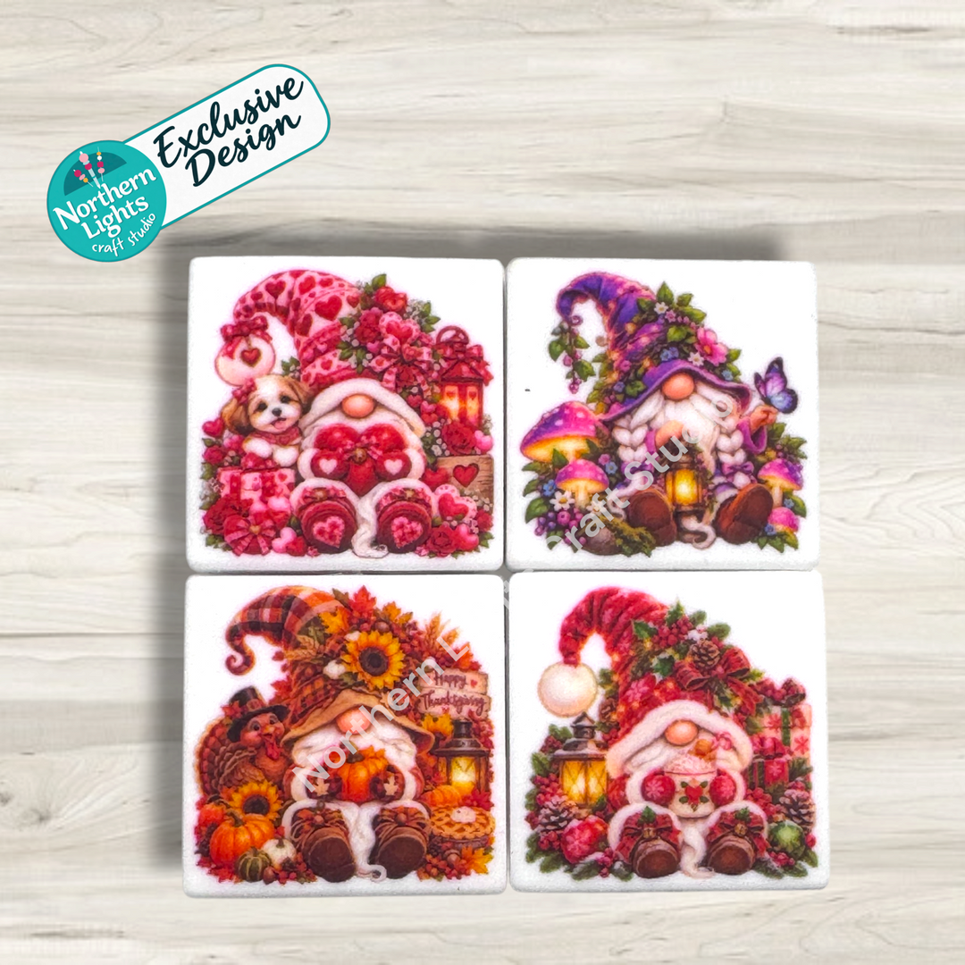 Valentine Gnome Printed Silicone Focal - Exclusive Design!