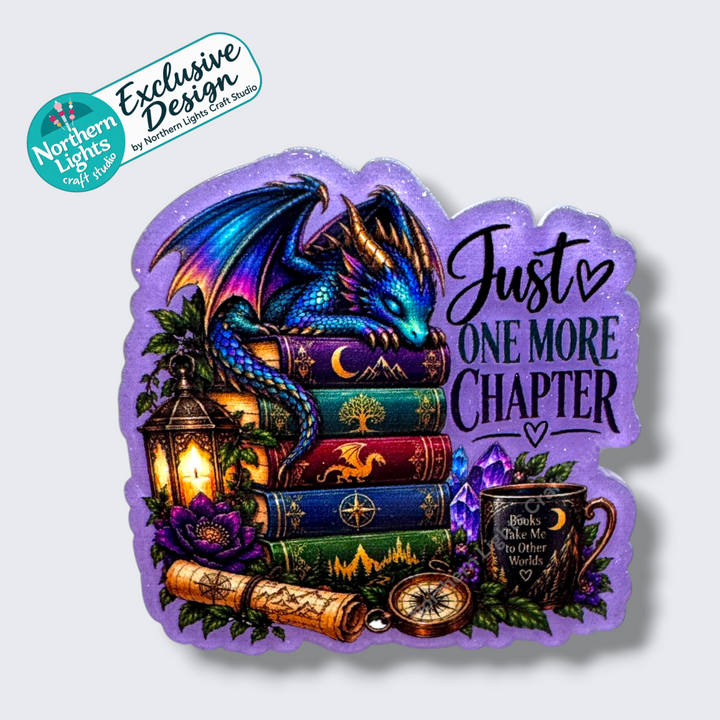 Just One More Chapter Flat Back Acrylic -2pc. Design Exclusive!