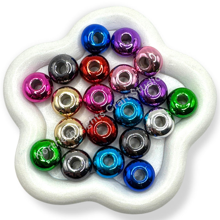 Metallic Wheel Bead Color Mix-30 pc.