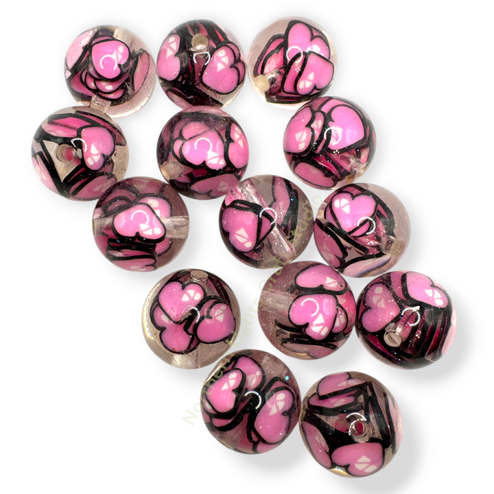 Heart Confetti Luxury 16mm Bead Mix - 20pc.