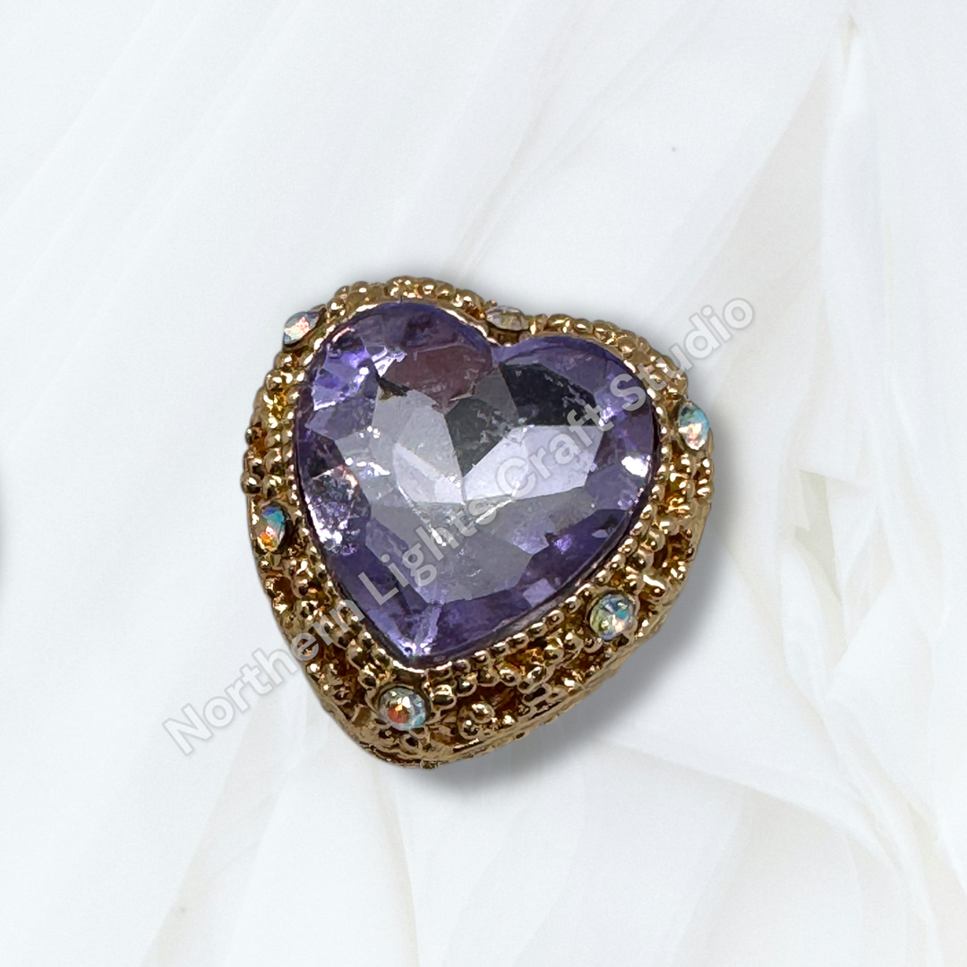 Metal Alloy Heart Bead