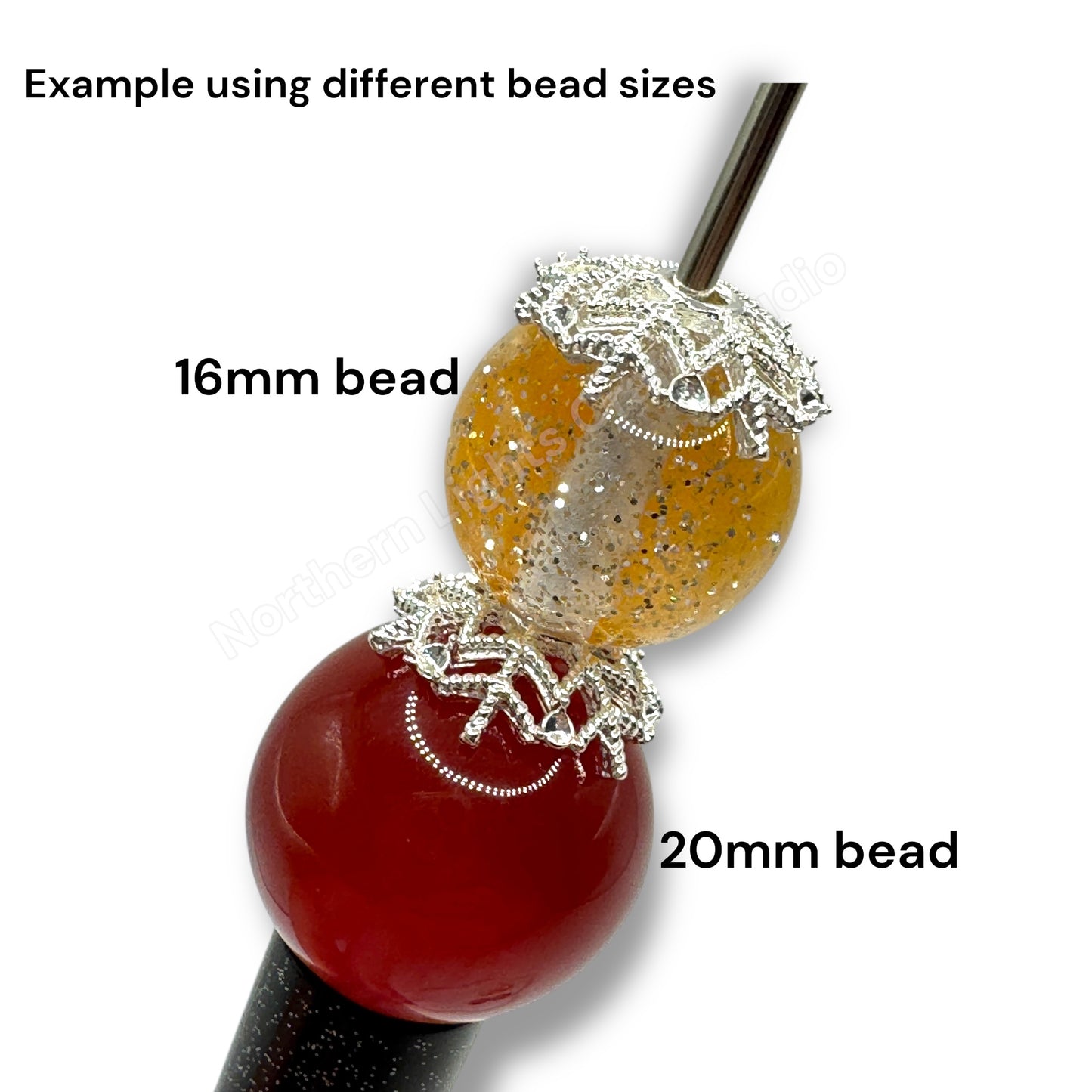 Metal Snowflake Bead Cap- 14mm -10pc.