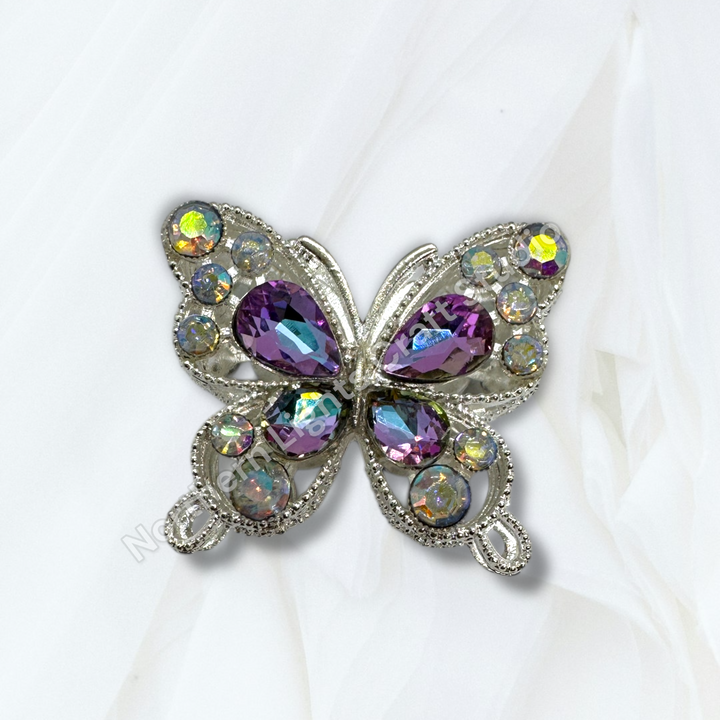 Silver Metal Alloy Butterfly Beads - 30mm
