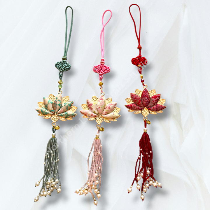 Song Brocade Lotus Car Charm / Decorative Hanging Charm