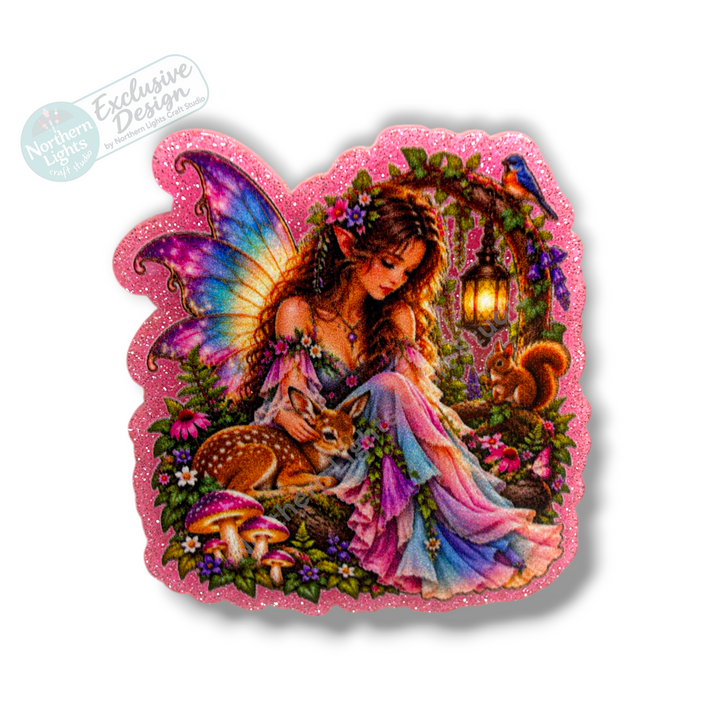 Woodland Fairy Pink Flat Back Acrylic 2pc. - Design Exclusive!