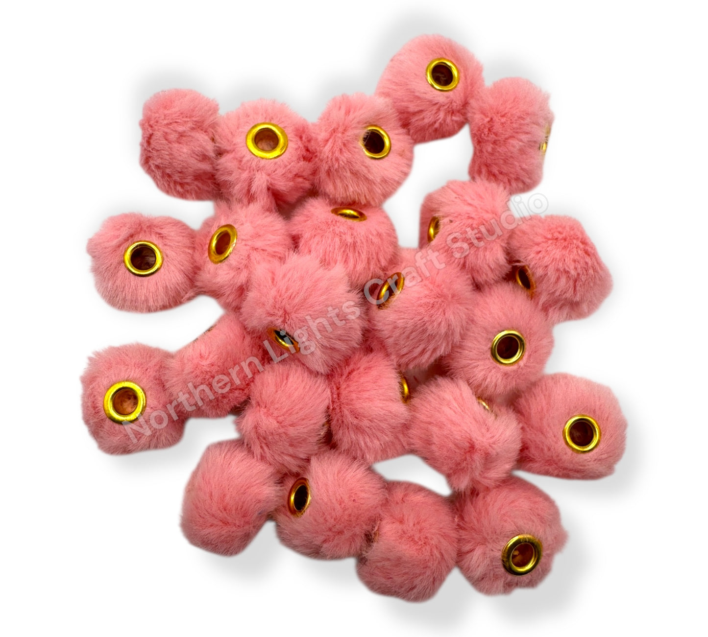 Light Pink Fuzzy Spacer 30 pc. - 20mm