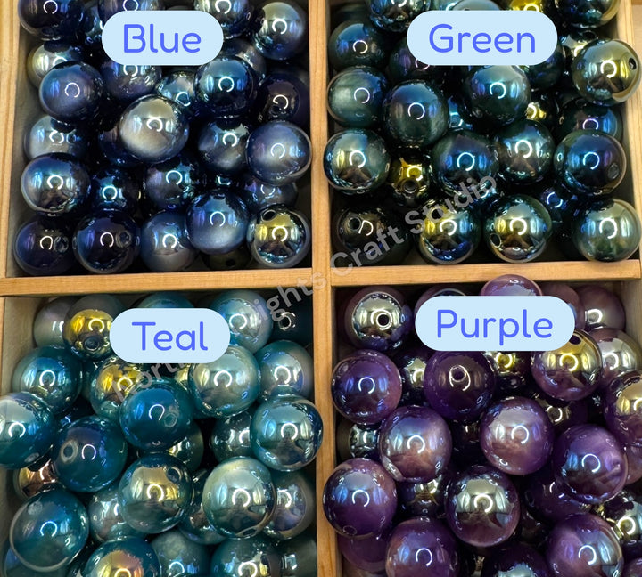 UV Galaxy Cat Eye Premium 16mm Bead - 20 Pcs.