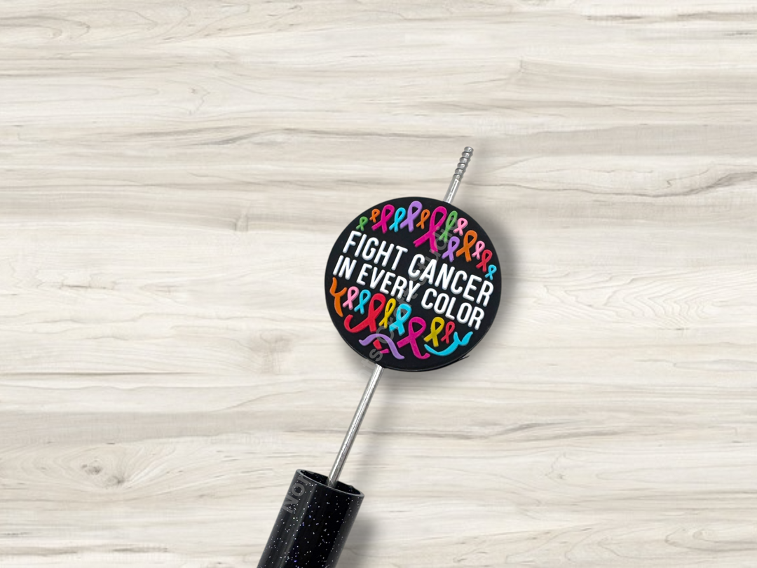 Fight Cancer in Every Color Silicone Focal Bead