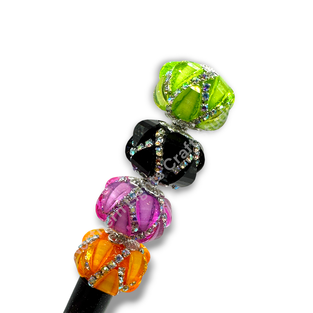 Teardrop and Rhinestone Fancy Acrylic 20mm Hallowen Mix - 4pc.