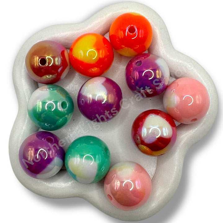 UV Printed Heart Bead 20mm - 12 pcs.