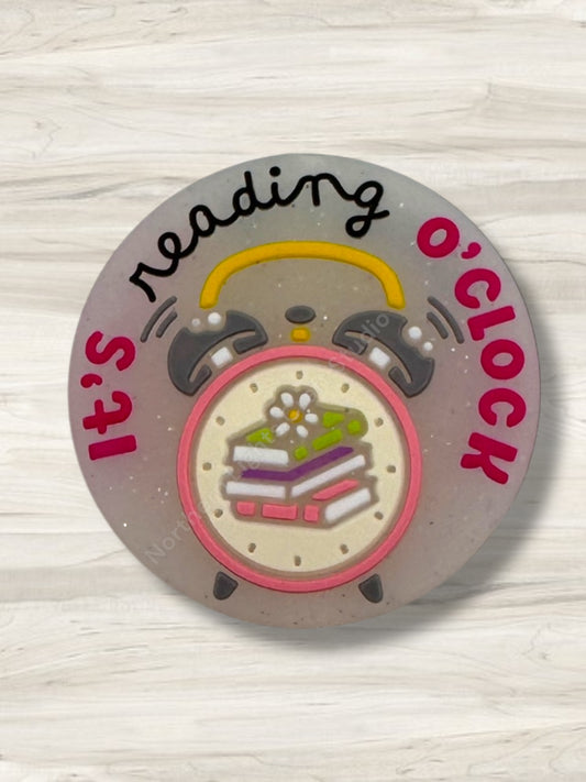It's Reading O'Clock Glitter Jelly Focal Focal