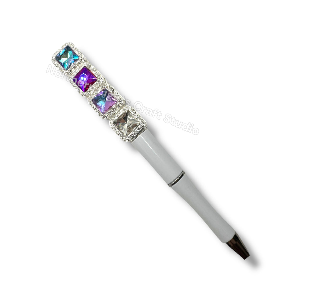 16mm Metal Square Crystal Beads